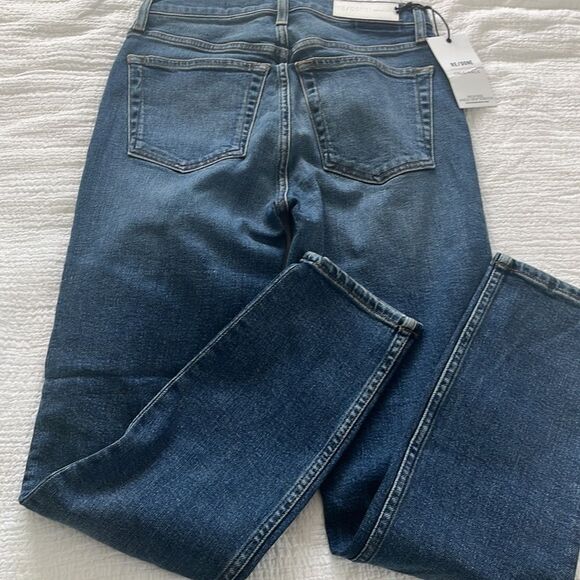 Re/done Originals High Rise Ankle Crop Stretch Jeans NEW - Picture 7 of 7